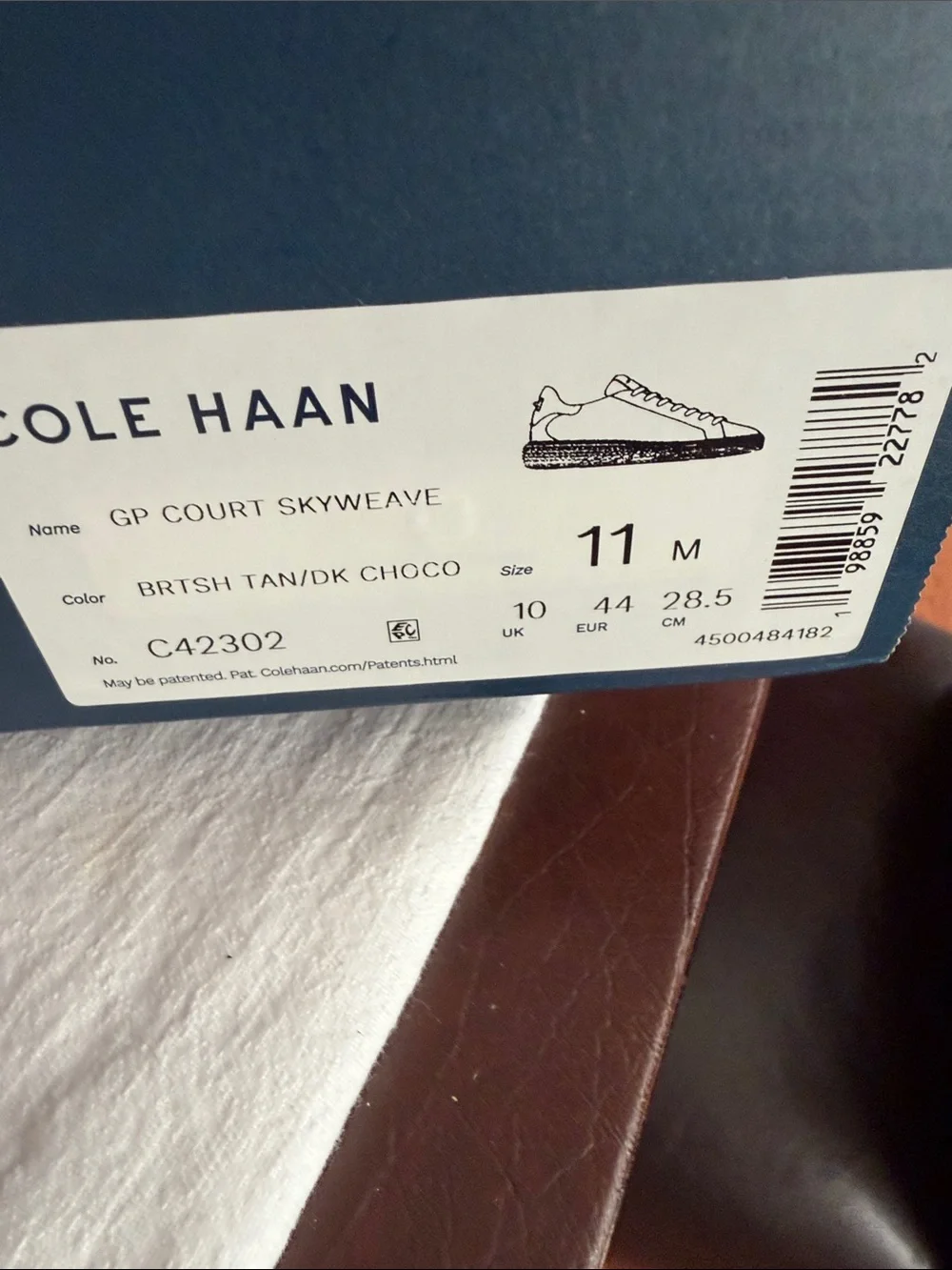 Cole Haan smooth chestnut
